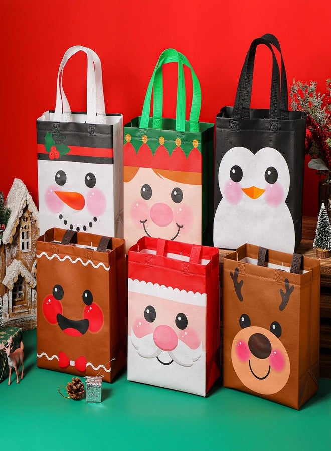 Locmeo 24 Pcs Reusable Christmas Candy Bags - 10 x 8 x 4 Inch Non Woven Gift Doll Bags for Party Favors & Holiday Gifts - Image 3